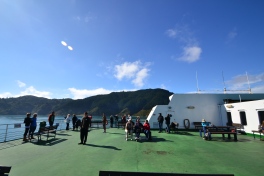 The ferry deck - we chose to stay outdoors