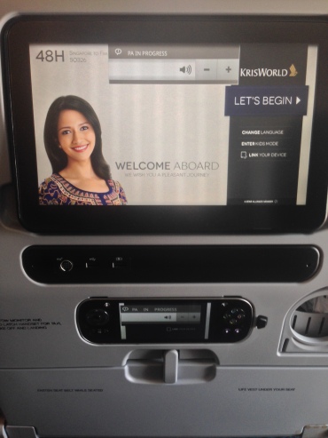 The far superior entertainment system on the 777-300